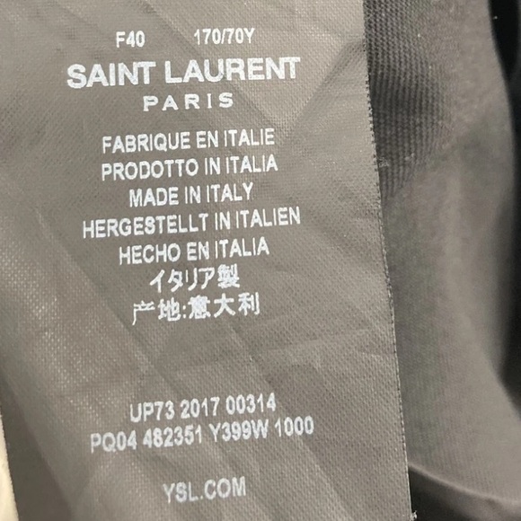 [YSL] Yves Saint Laurent Black Tuxedo Dress Straight Leg Pants Womens EU 40/US 8 - Picture 15 of 16